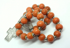 купить - Четки Покрова Пресвятой Богородицы из оранжевой керамики на 30 зерен - фото 2