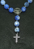 купить - Четки православные на 30 зерен из голубого агата с крестом и стразами - фото 6