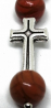 купить - Четки православные на 30 зерен из кирпичной яшмы с крестом и бусиной - фото 8