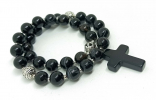 Православные четки из черного агата с каменным крестом на 30 зерен. — купить за 1749 ₽ - фото 5 купить - Православные четки из черного агата с каменным крестом на 30 зерен. — купить за 1749 ₽ - фото 5