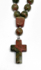 купить - Четки монохром с каменным крестом из унакита с металлическими поставками - фото 5