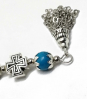 купить -  Православные четки три креста из бирюзы с ажурной подвеской античное серебро - фото 4