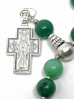 купить - Православные четки Христос и Богородица из нефрита на 30 зерен с крестом под серебро - фото 8