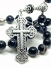 купить - Православные четки из черного агата на 30 зерен с большим крестом - фото 2