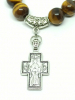 купить - Православные четки из тигрового глаза на 30 зерен с крестом Христос и БМ — купить за 4590 руб. в интернет-магазине NEБУЙНОВА - фото 2