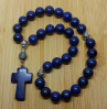 Четки из лазурита с крупным каменным крестом — купить за 5590 ₽ - фото 3 купить - Четки из лазурита с крупным каменным крестом — купить за 5590 ₽ - фото 3