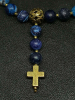 купить -  Четки православные на 30 зерен из содалита с бронзовым крестом - фото 12
